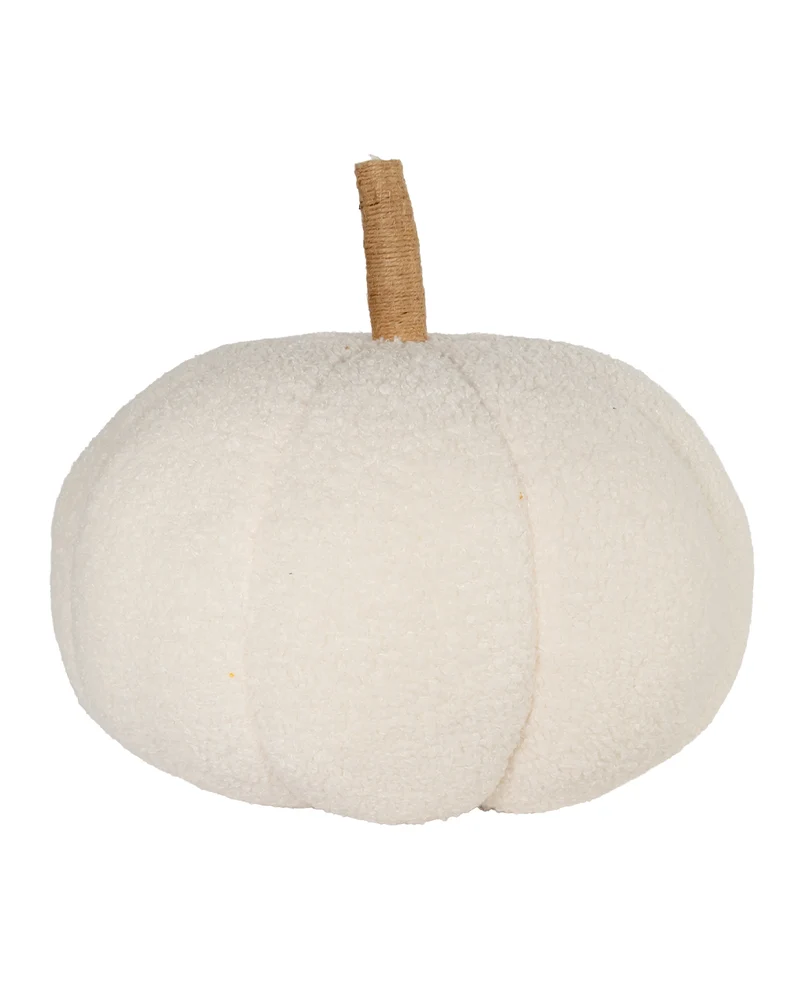 Weißer Halloween Kürbis als Dekokissen Ø 34cm