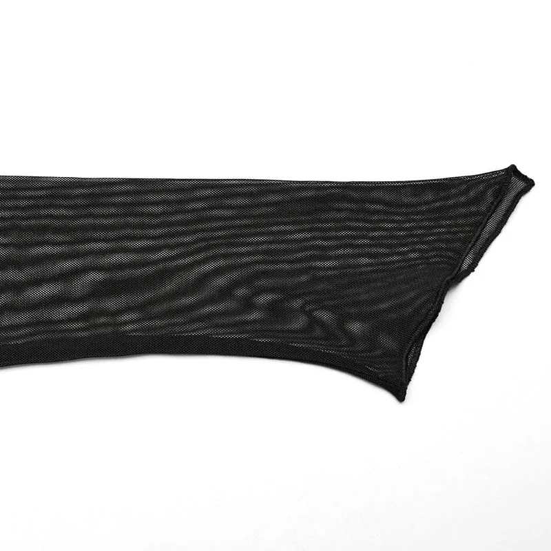 Damen-Gothic-Cross-Mesh-Shirt