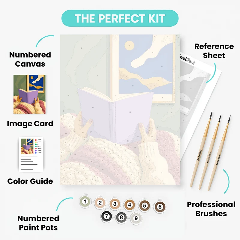 Cozy Book & Blanket - Paint by Numbers Kit