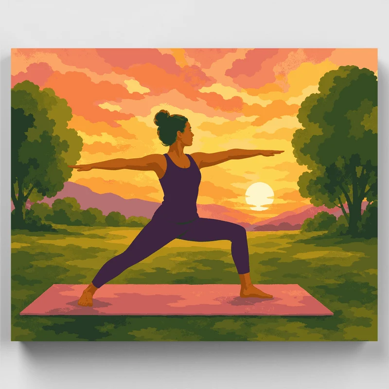 Warrior at Sunset - Paint by Numbers Kit
