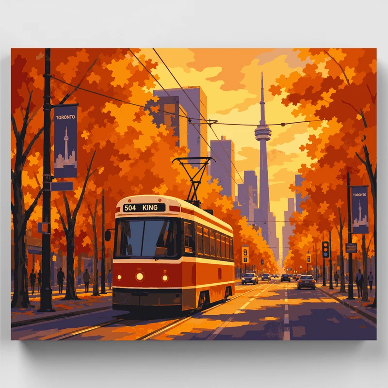 Toronto King Streetcar - Paint by Numbers Kit