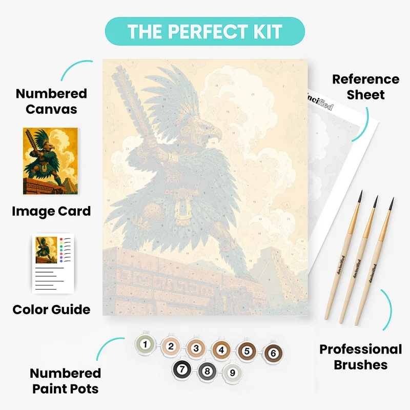 Aztec Eagle Warrior - Paint by Numbers Kit