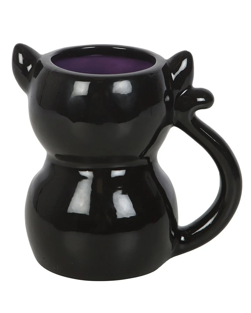 „Cute & Creepy“ Black Cat Kaffeebecher