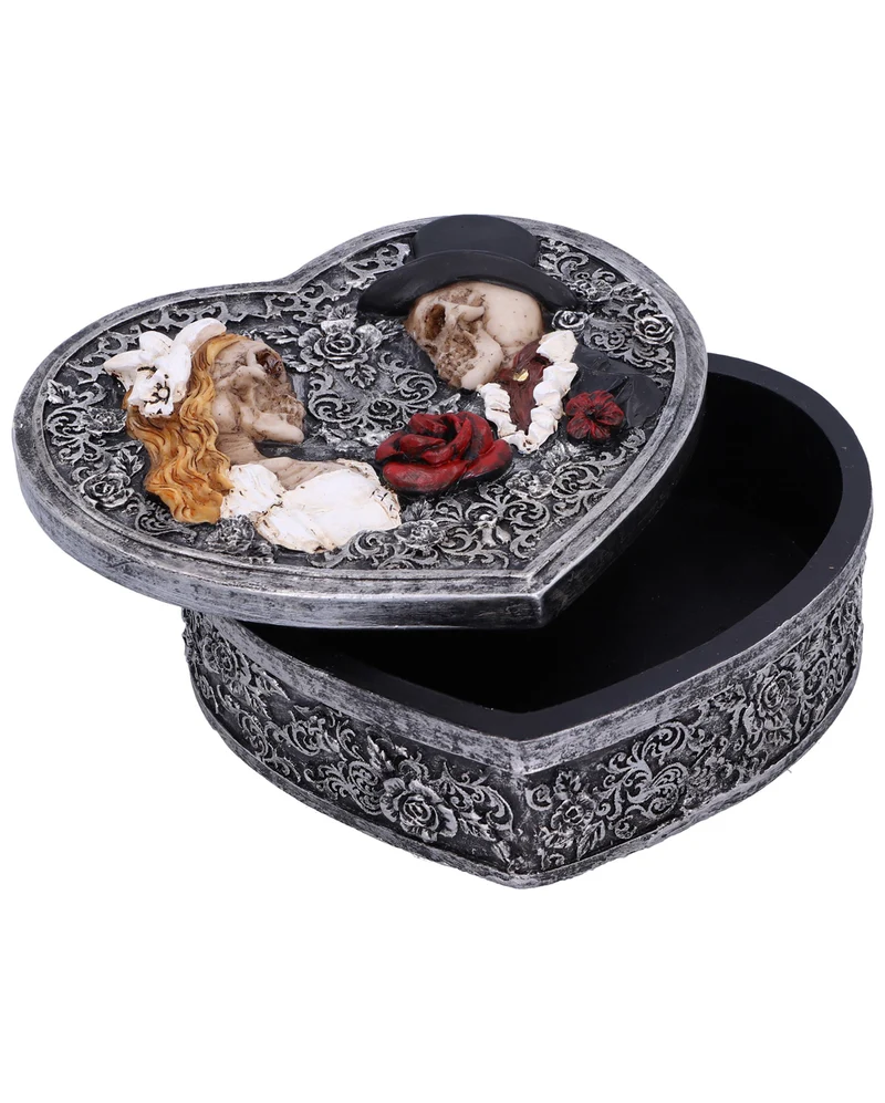 Gothic Schatulle mit Skelett Brautpaar 13,5cm