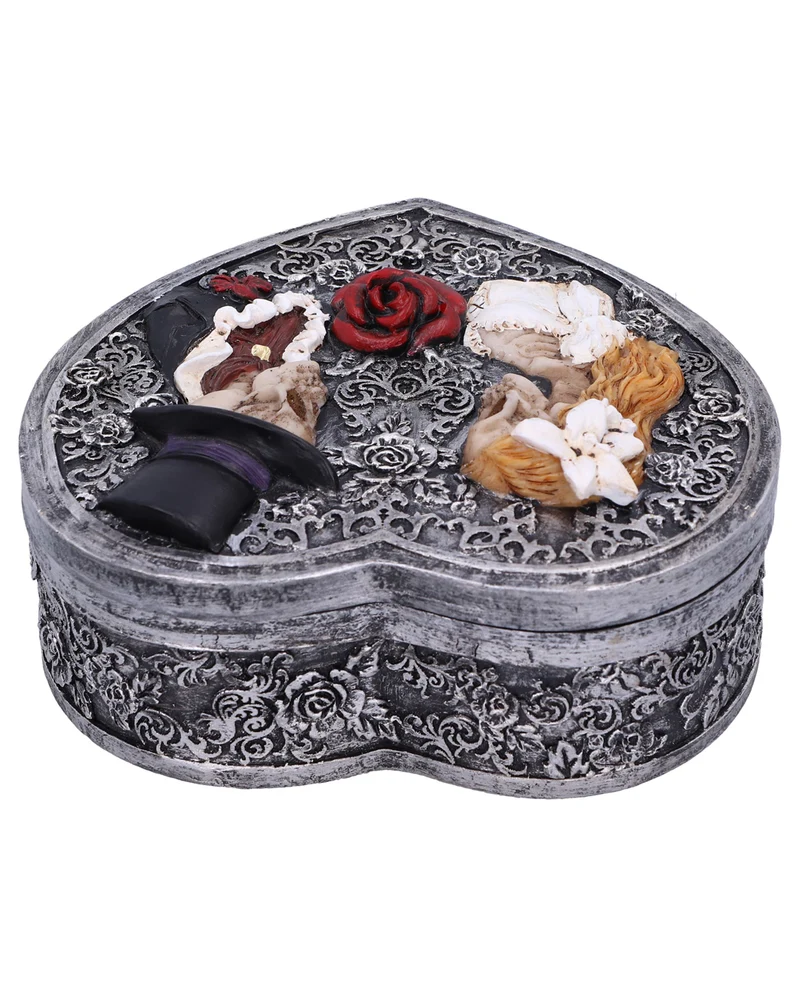 Gothic Schatulle mit Skelett Brautpaar 13,5cm
