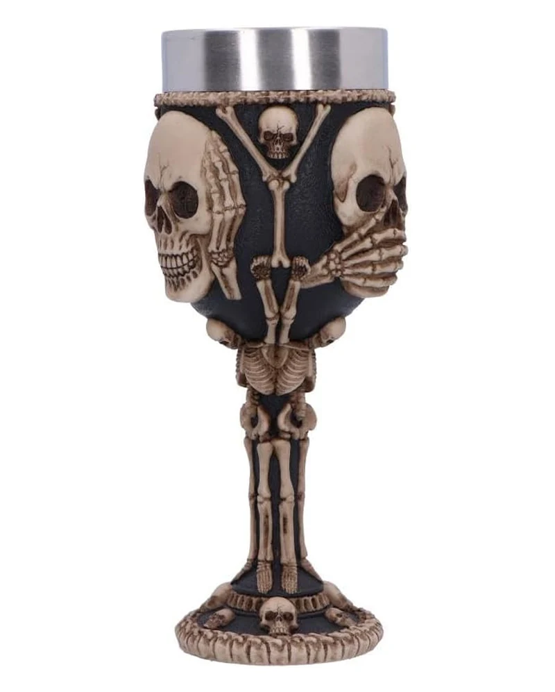 Three Wise Skeleton Kelch 20cm