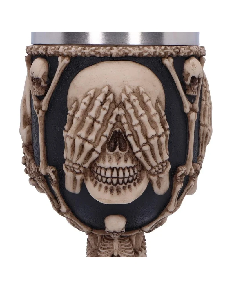 Three Wise Skeleton Kelch 20cm