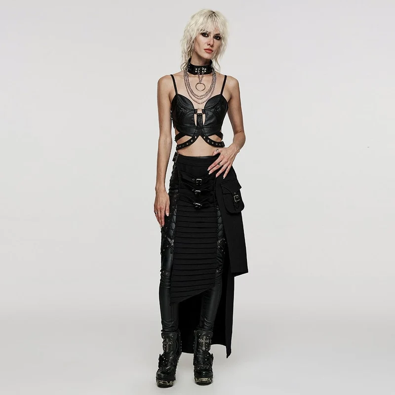 Unregelmäßiger, geraffter, geteilter Punk-Rock für Damen