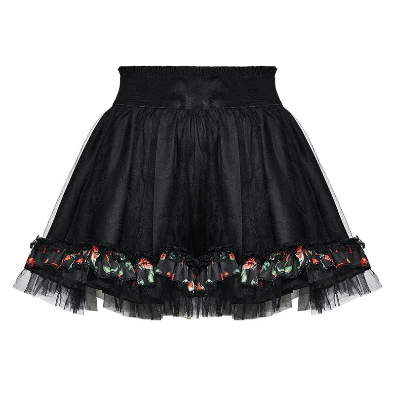 Damen-Kimono mit Rock, Lolita-Wassermelonen-Print