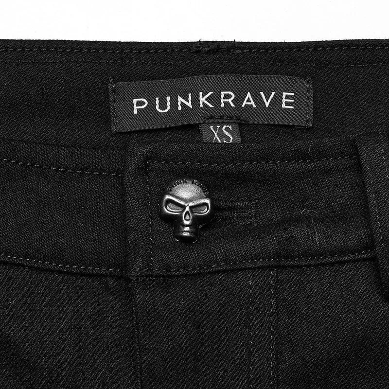 Punk-Mesh-Splice-Ösenhose für Damen