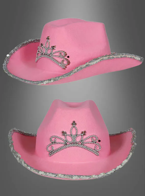 Rosa Cowboyhut für Kinder