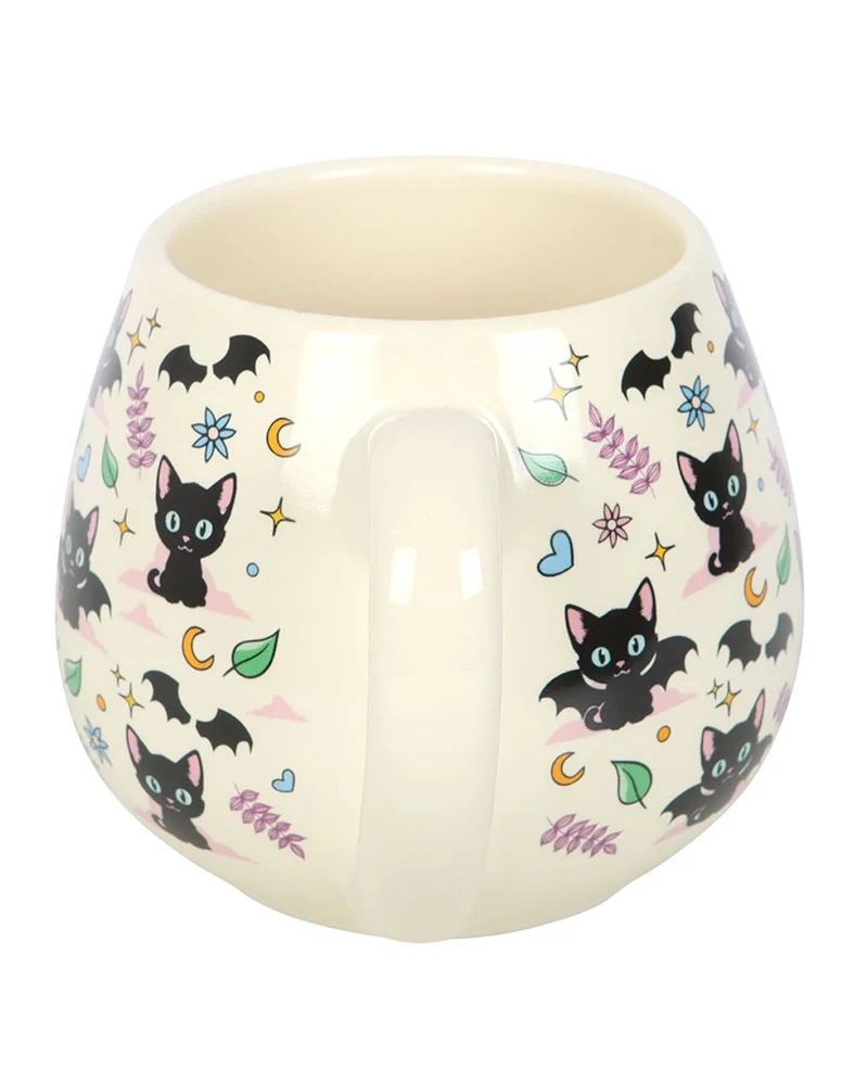 „Cute & Creepy“ Mystic Kaffeetasse mit Katzenmotiv