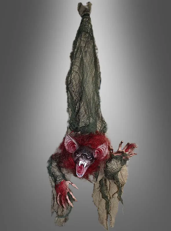 Vampir Fledermaus Deko mit LED, Sound & Bewegung 80cm