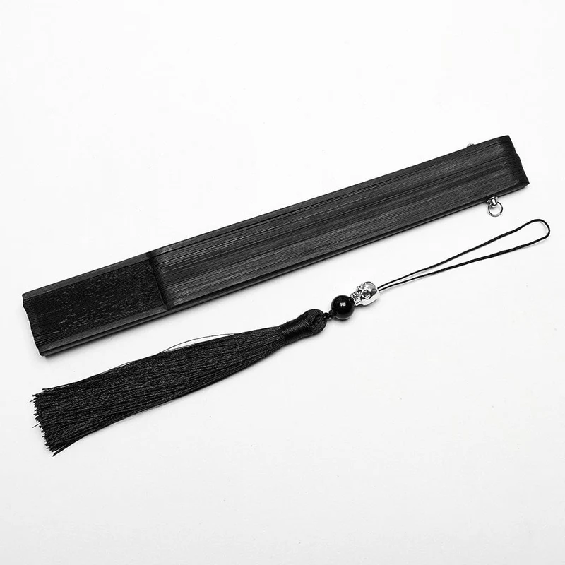 Damen-Schnitzfächer mit Gothic-Blumenmuster