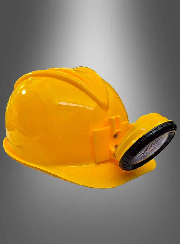 Gelber Bauarbeiter Helm mit Licht