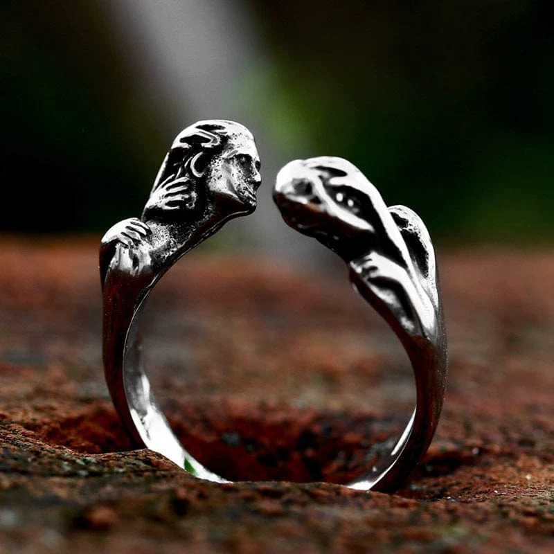 Offener Punk-Paar-Ring für Herren