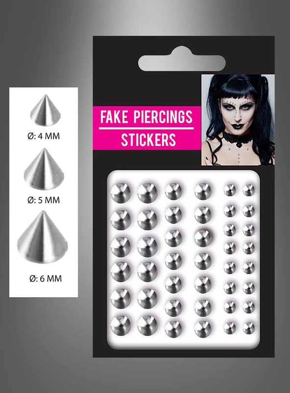 Fake Piercings zum Aufkleben 30 Stück