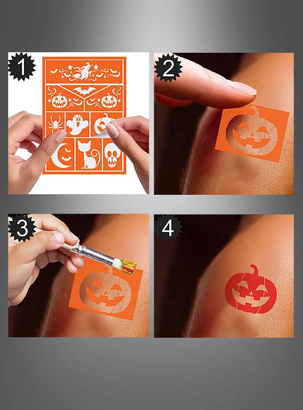 Make-up Schablone Halloween Hexe 14x20 cm