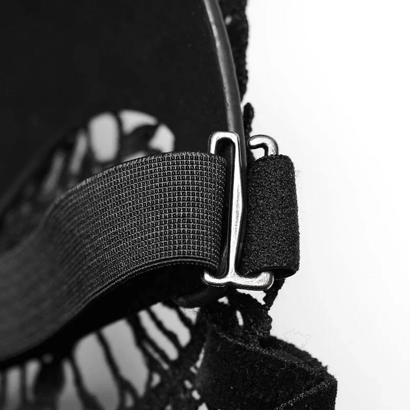 Damen-Gothic-Hasenmaske aus Kunstleder