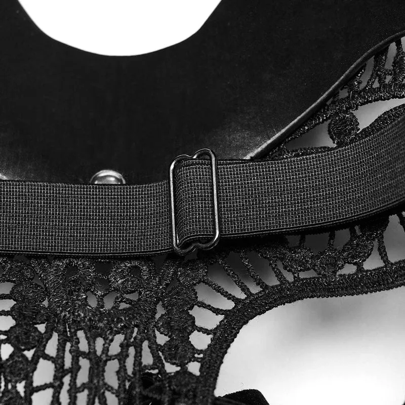 Damen-Gothic-Hasenmaske aus Kunstleder