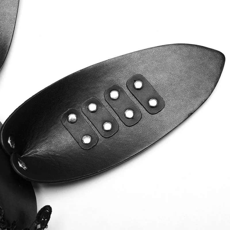 Damen-Gothic-Hasenmaske aus Kunstleder