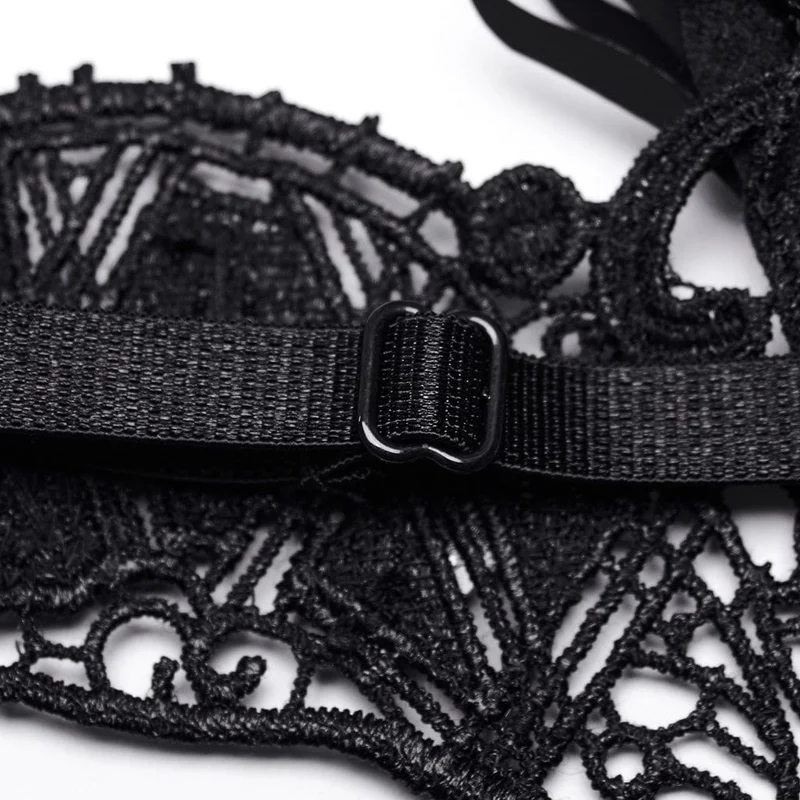 Gothic-Maske mit Spitzenquasten für Damen