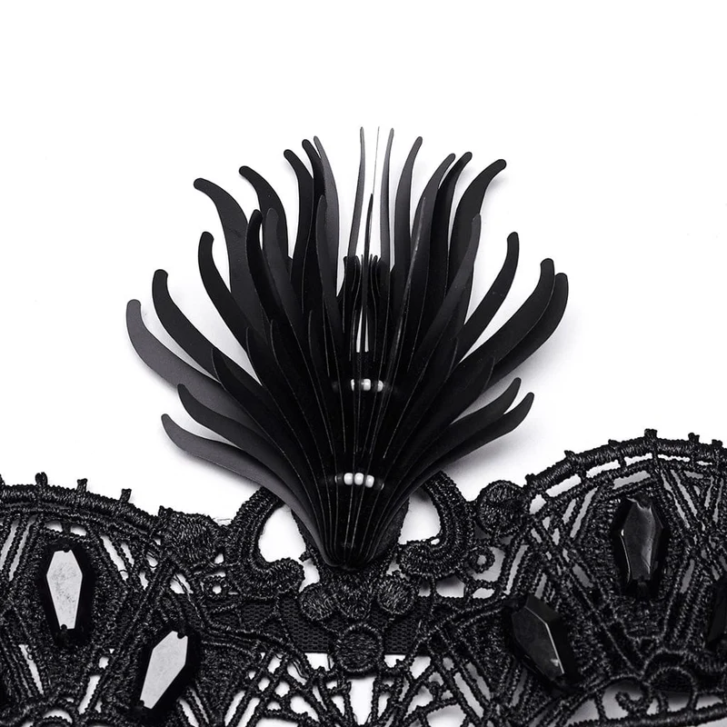 Gothic-Maske mit Spitzenquasten für Damen