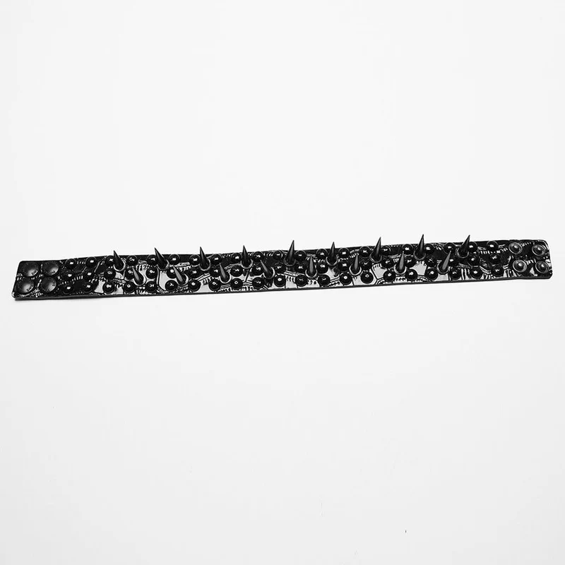 Damen Punk Nieten Kunstleder Choker