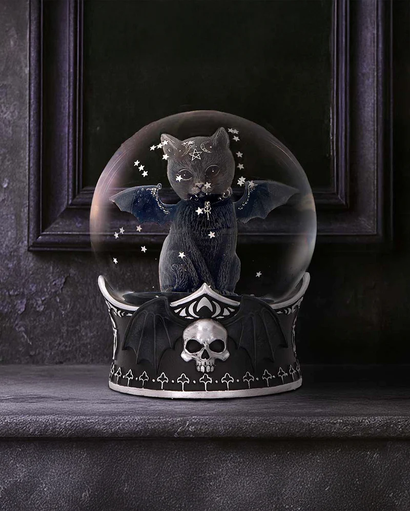Gothic-Schneekugel Malpuss 13cm