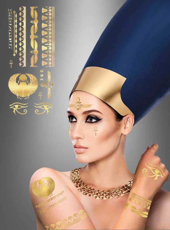 Kleopatra ägyptische Tattoos gold