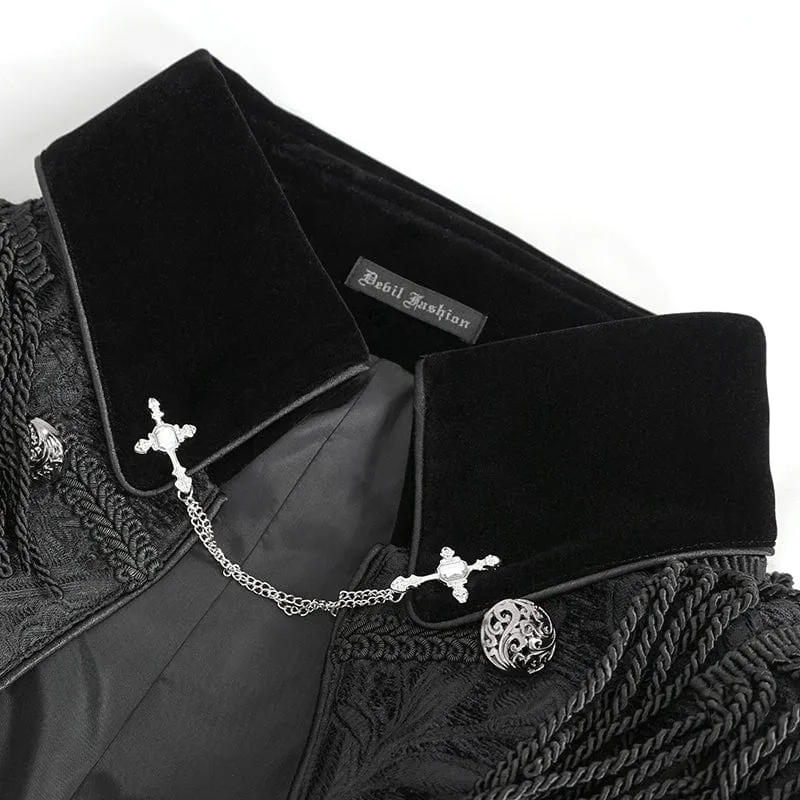 Herrenjacke mit Schwalbenschwanz und Gothic-Quasten
