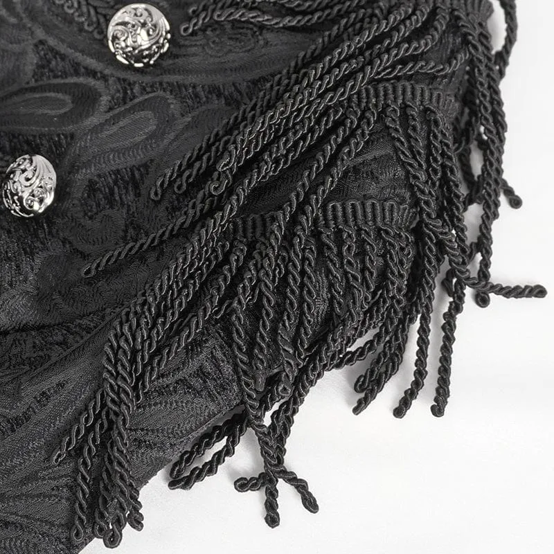 Herrenjacke mit Schwalbenschwanz und Gothic-Quasten