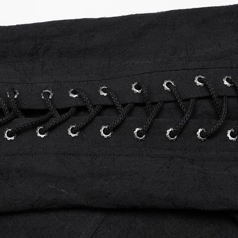 Herren-Gothic-Riemenhemd im Used-Look