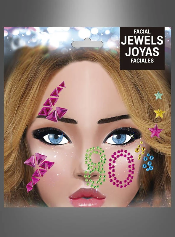 80er Juwelen Gesicht Tattoo