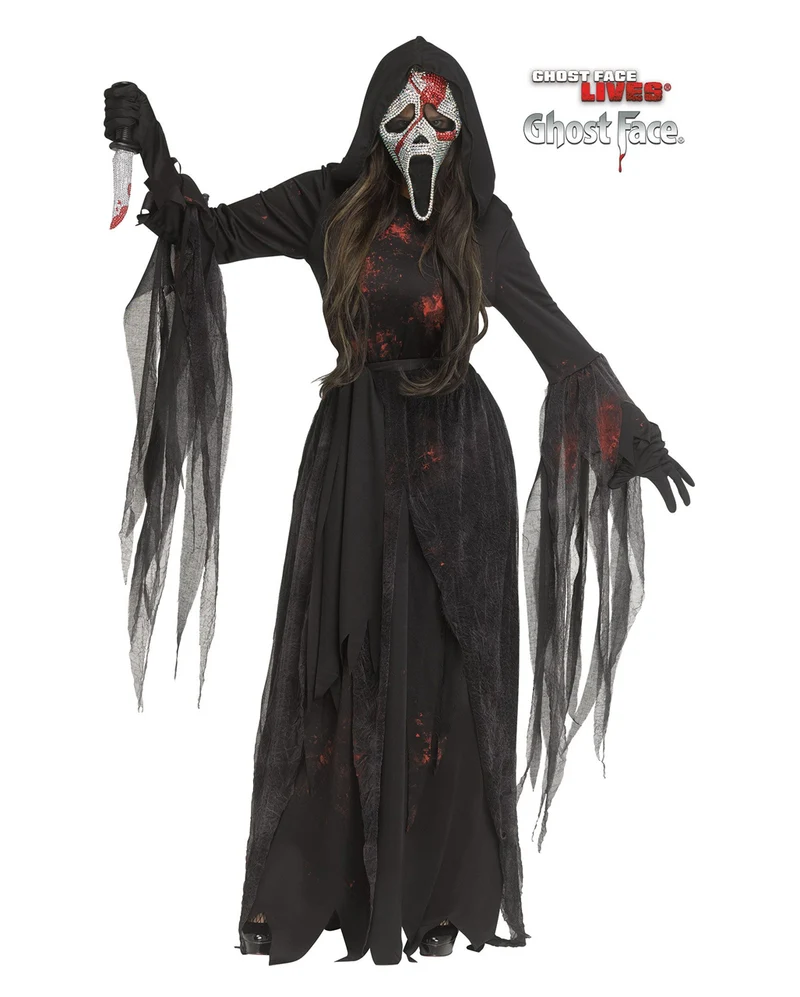 Blutiges Ghostface Bling Bling Kostüm