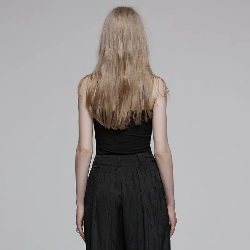 Neckholder-Tanktop mit Punk-Ausschnitt für Damen