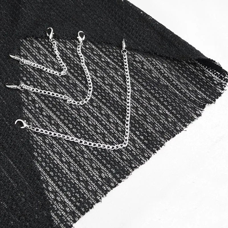 Unregelmäßiger, schulterfreier, flauschiger Punk-Pullover für Damen