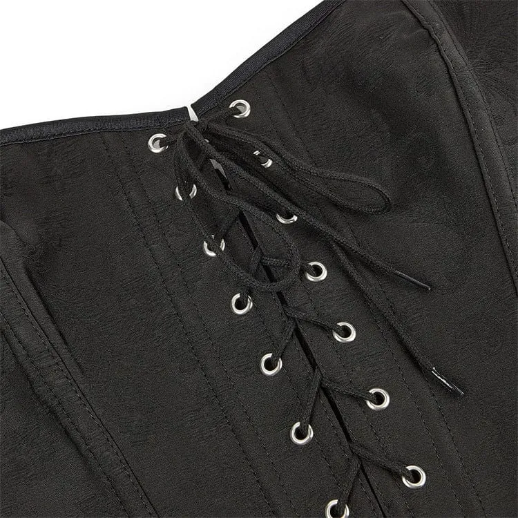 Einfarbiges Gothic-Bustier mit Schnürung für Damen