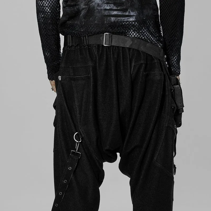 Herren Punk Skull Nieten Gürteltasche