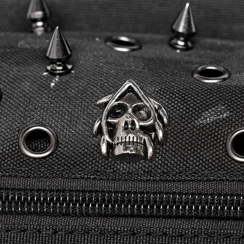 Herren Punk Skull Nieten Gürteltasche