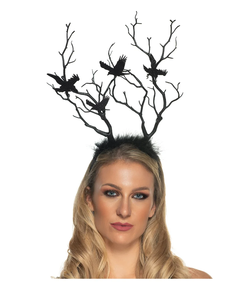 Verwunschene Waldfee Tiara mit Raben
