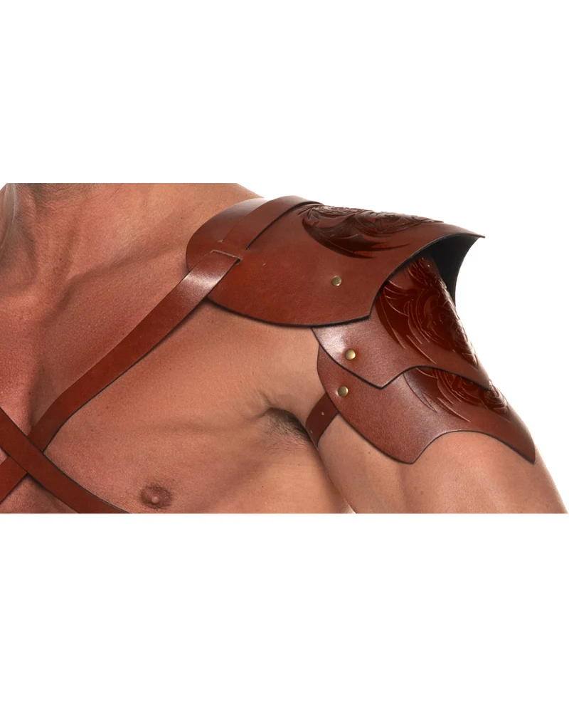 Drachen Krieger Schulterpanzer Einzeln Braun
