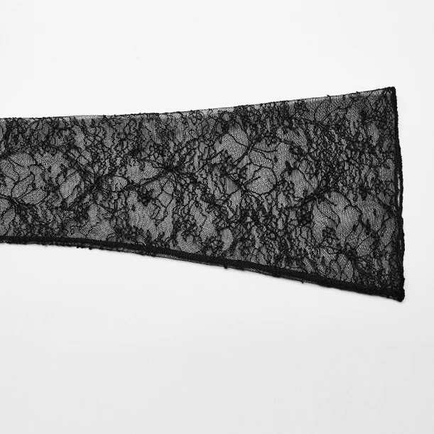 Damen-Gothic-Hemd mit ausgestellten Ärmeln und Mesh-Splice-Spitze