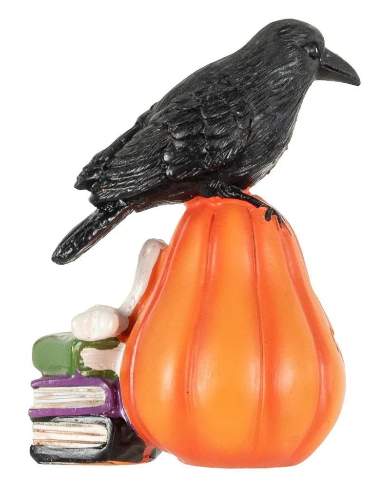 Rabe & Halloween Kürbis Dekofigur 10cm