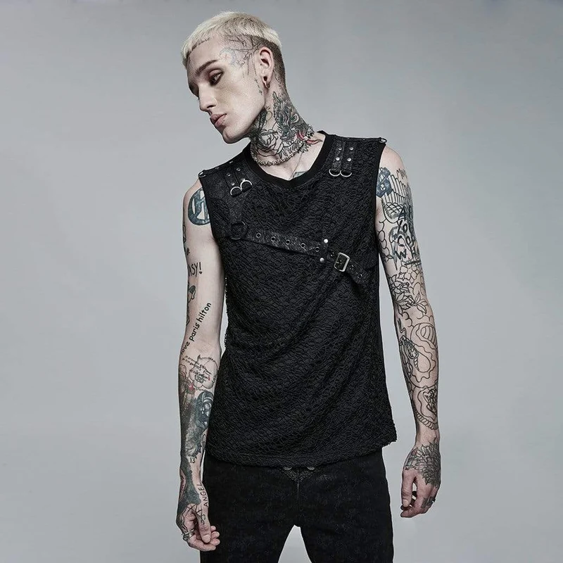 Punk-Tanktop mit Splice-Schnalle für Herren