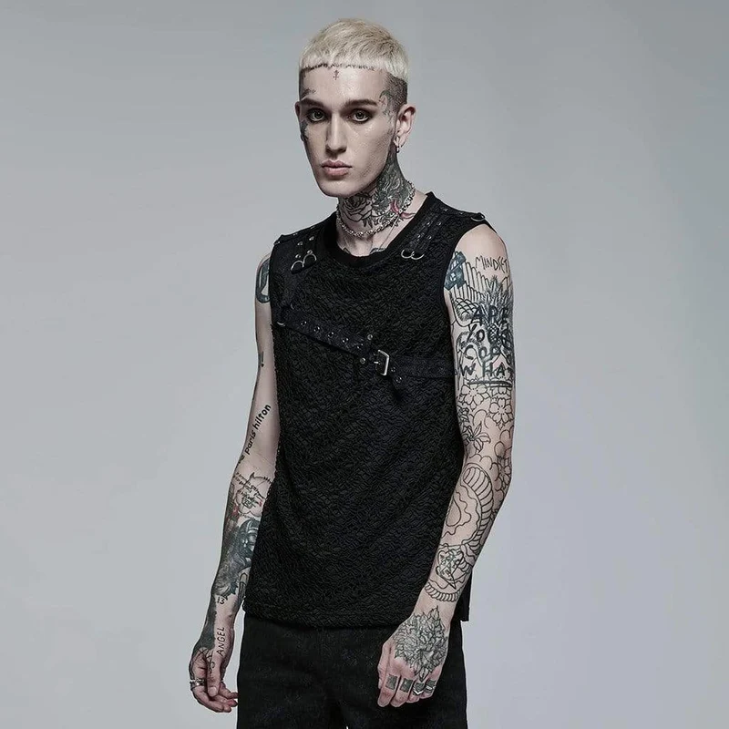 Punk-Tanktop mit Splice-Schnalle für Herren