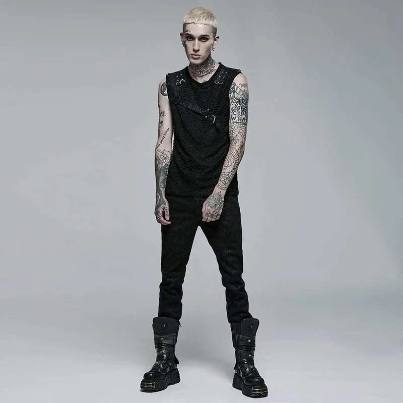 Punk-Tanktop mit Splice-Schnalle für Herren