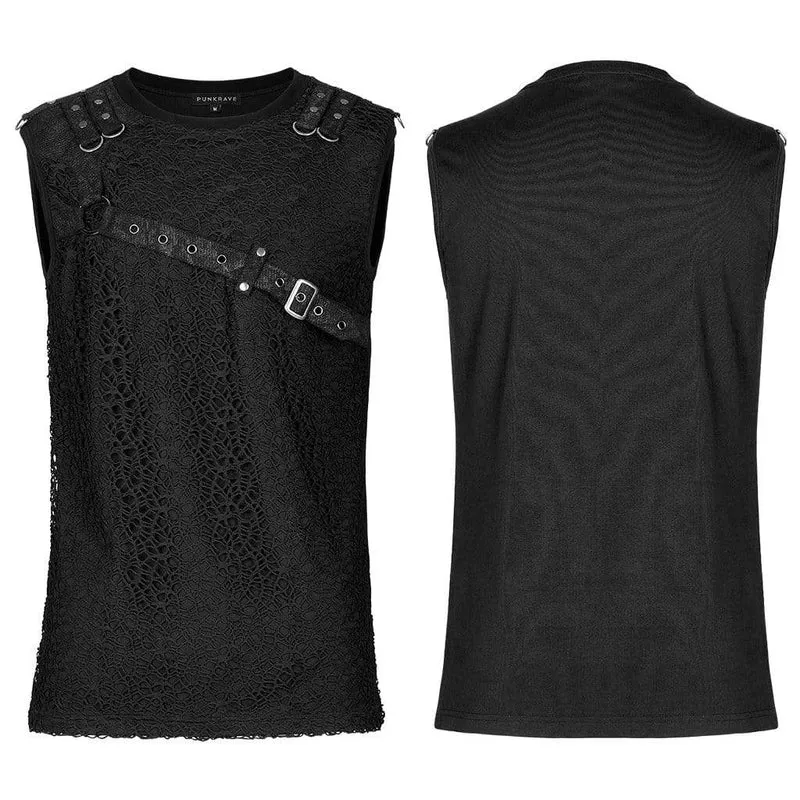 Punk-Tanktop mit Splice-Schnalle für Herren
