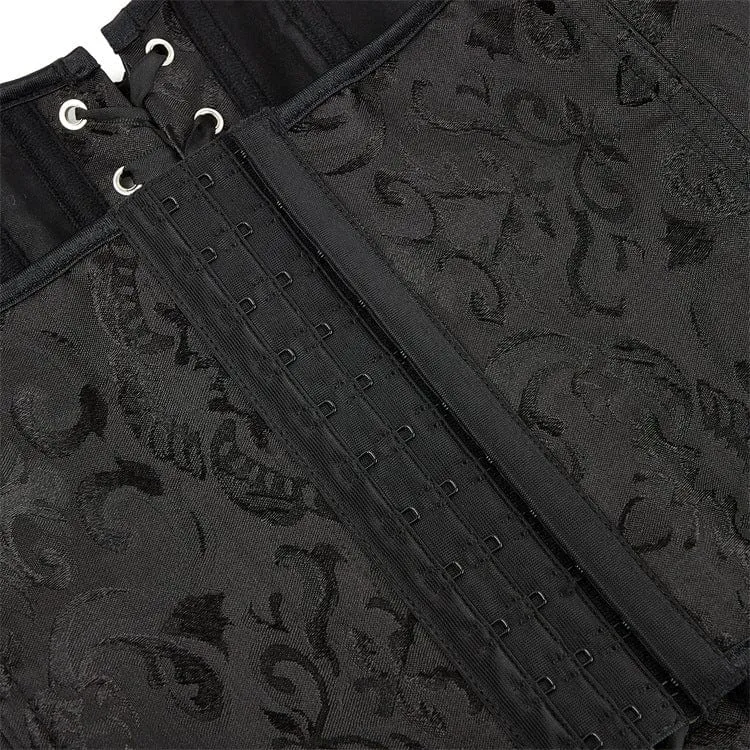 Gothic Jacquard Vollbrustkorsett für Damen