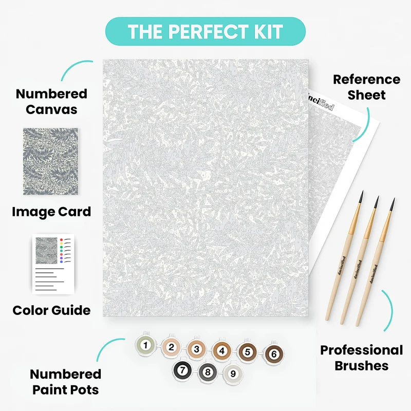 Larkspur wallpaper - Paint by Numbers Kit
